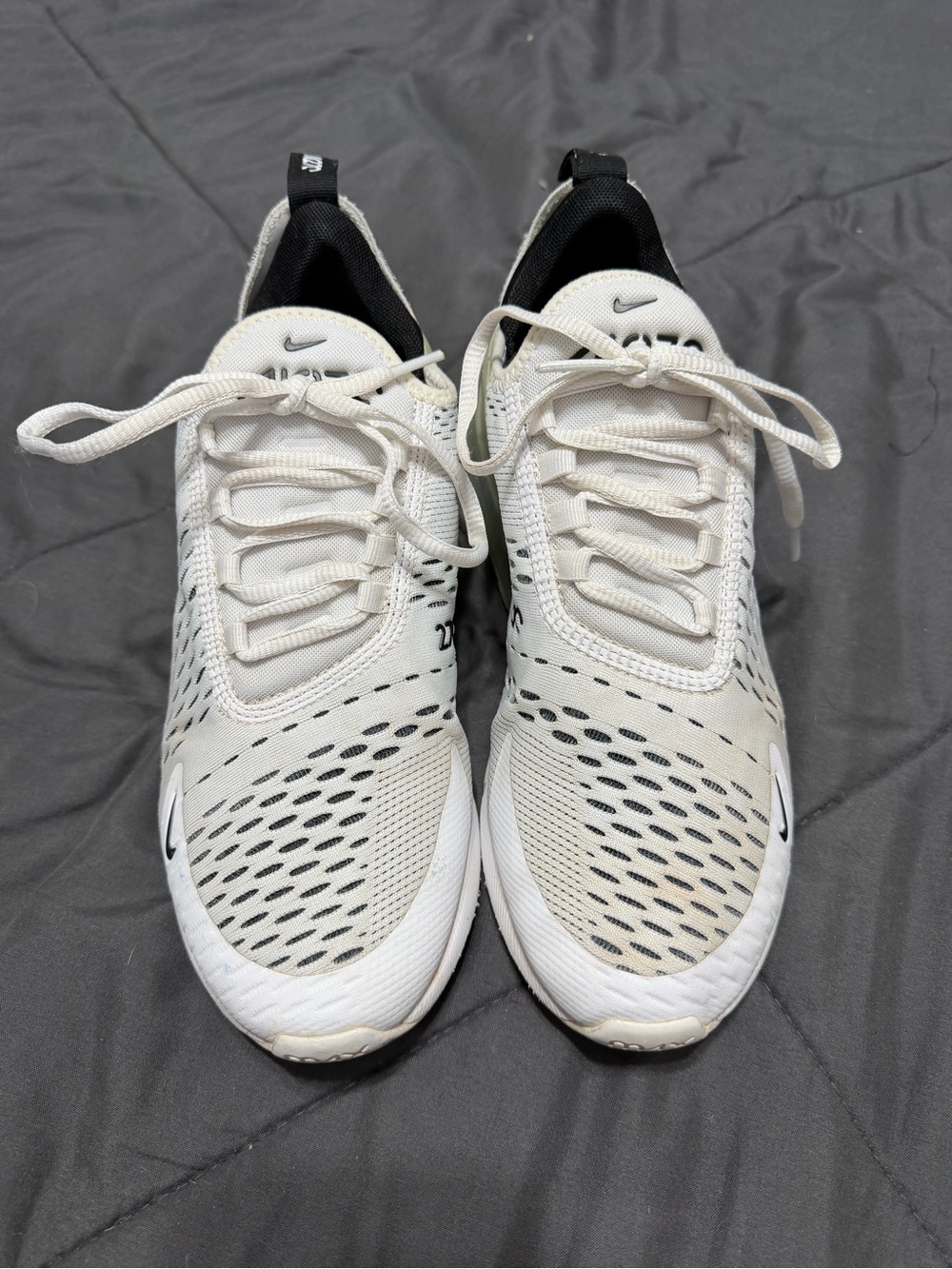 Nike White and Black Mesh Training Sneakers